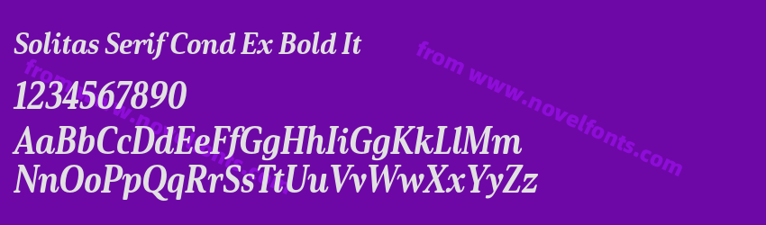 Solitas Serif Cond Ex Bold ItPreview Solitas Serif Cond Ex Bold ItPreview
