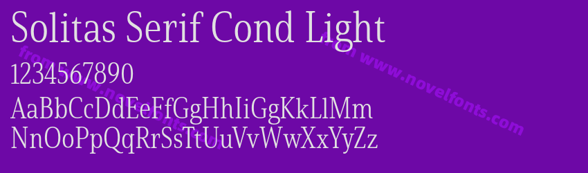 Solitas Serif Cond LightPreview Solitas Serif Cond LightPreview