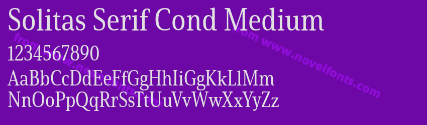 Solitas Serif Cond MediumPreview Solitas Serif Cond MediumPreview
