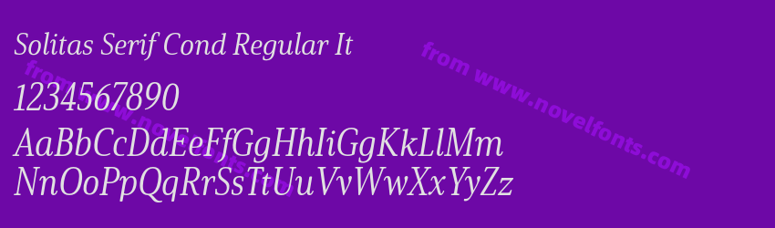 Solitas Serif Cond Regular ItPreview Solitas Serif Cond Regular ItPreview