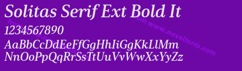 Solitas Serif Ext Bold ItPreview Solitas Serif Ext Bold ItPreview