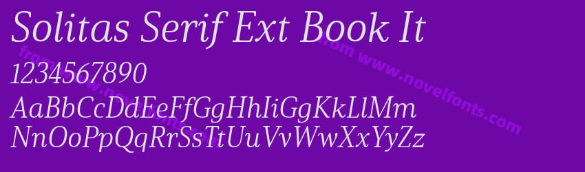 Solitas Serif Ext Book ItPreview Solitas Serif Ext Book ItPreview
