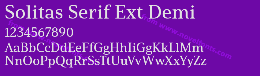 Solitas Serif Ext DemiPreview Solitas Serif Ext DemiPreview