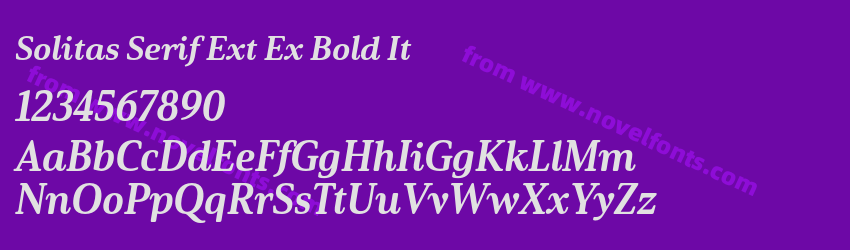 Solitas Serif Ext Ex Bold ItPreview Solitas Serif Ext Ex Bold ItPreview