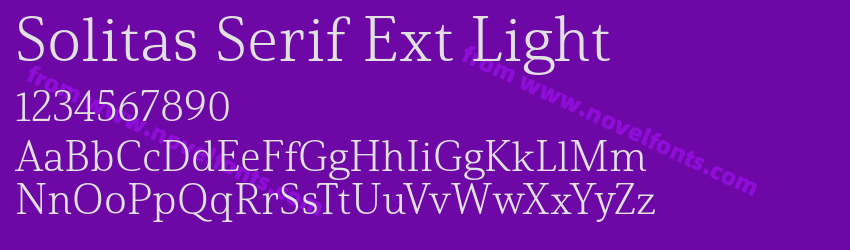 Solitas Serif Ext LightPreview Solitas Serif Ext LightPreview