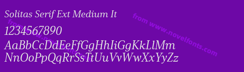 Solitas Serif Ext Medium ItPreview Solitas Serif Ext Medium ItPreview