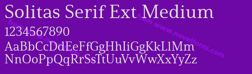 Solitas Serif Ext MediumPreview Solitas Serif Ext MediumPreview