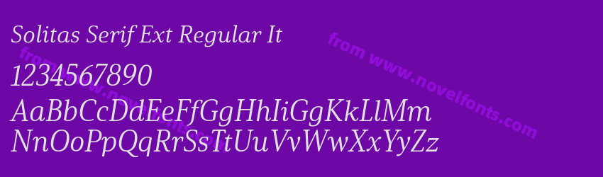 Solitas Serif Ext Regular ItPreview Solitas Serif Ext Regular ItPreview