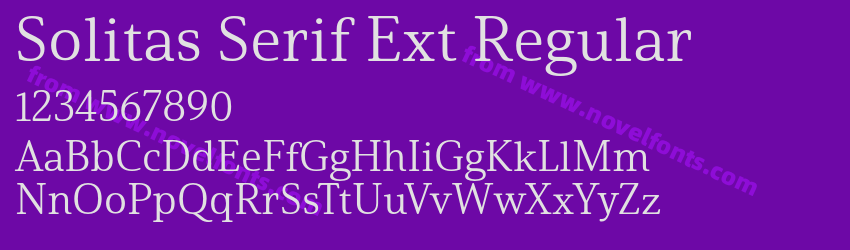 Solitas Serif Ext RegularPreview Solitas Serif Ext RegularPreview