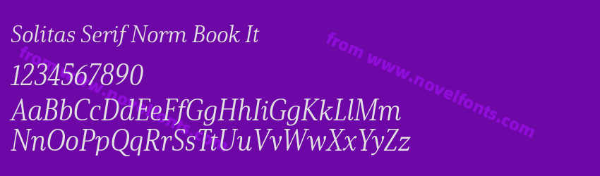 Solitas Serif Norm Book ItPreview Solitas Serif Norm Book ItPreview