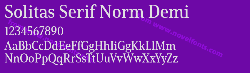 Solitas Serif Norm DemiPreview Solitas Serif Norm DemiPreview