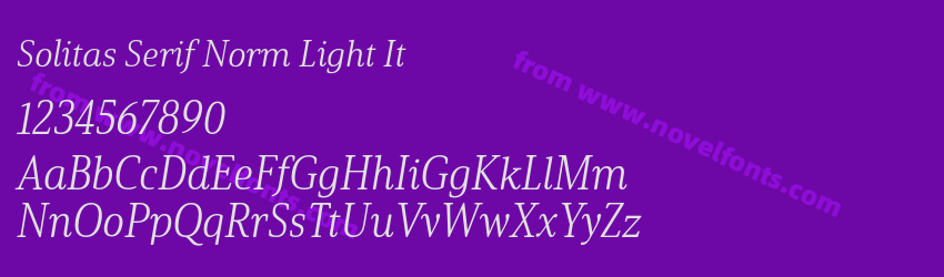 Solitas Serif Norm Light ItPreview Solitas Serif Norm Light ItPreview