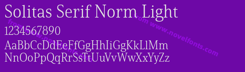 Solitas Serif Norm LightPreview Solitas Serif Norm LightPreview