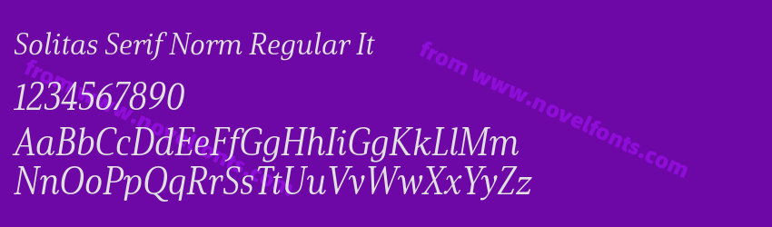 Solitas Serif Norm Regular ItPreview Solitas Serif Norm Regular ItPreview