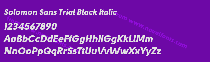 Solomon Sans Trial Black ItalicPreview Solomon Sans Trial Black ItalicPreview