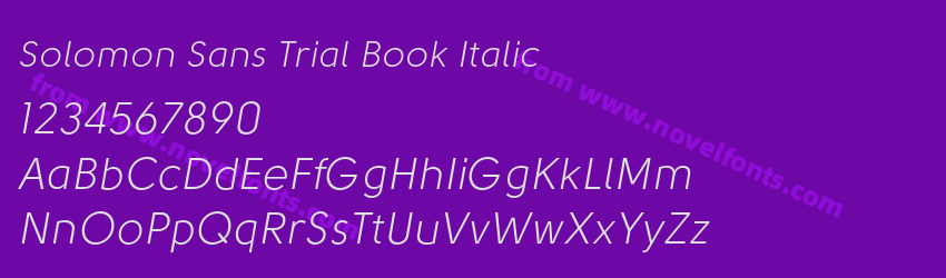 Solomon Sans Trial Book ItalicPreview Solomon Sans Trial Book ItalicPreview