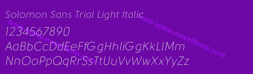 Solomon Sans Trial Light ItalicPreview Solomon Sans Trial Light ItalicPreview