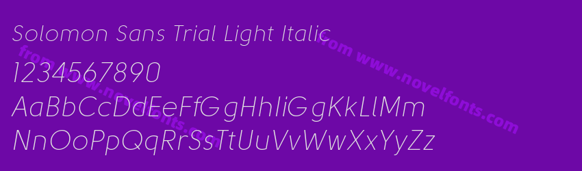 Solomon Sans Trial Light ItalicPreview Solomon Sans Trial Light ItalicPreview