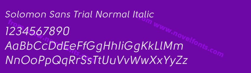 Solomon Sans Trial Normal ItalicPreview Solomon Sans Trial Normal ItalicPreview