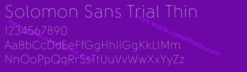 Solomon Sans Trial ThinPreview Solomon Sans Trial ThinPreview