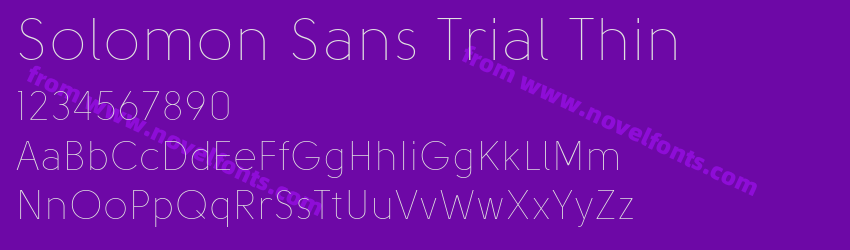 Solomon Sans Trial ThinPreview Solomon Sans Trial ThinPreview