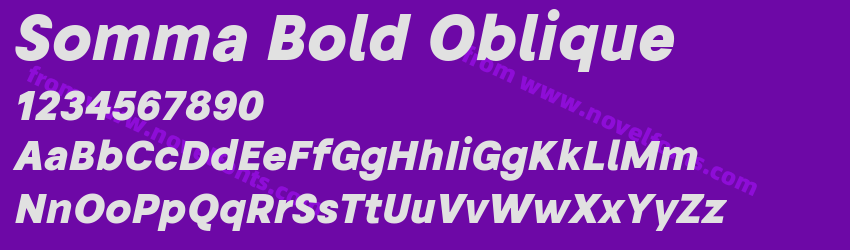Somma Bold ObliquePreview Somma Bold ObliquePreview
