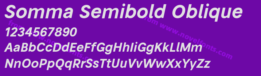 Somma Semibold ObliquePreview Somma Semibold ObliquePreview