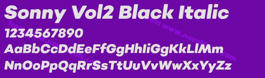 Sonny Vol2 Black ItalicPreview Sonny Vol2 Black ItalicPreview