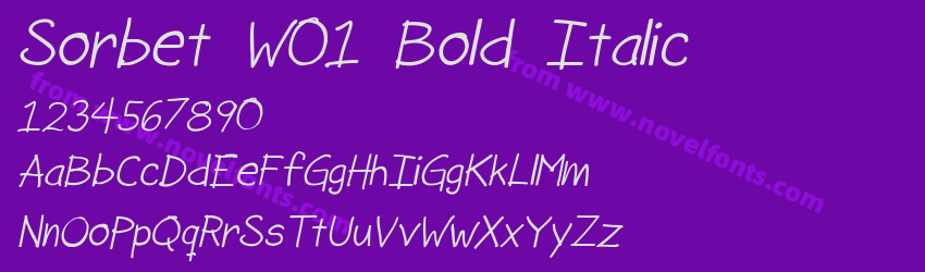 Sorbet W01 Bold ItalicPreview Sorbet W01 Bold ItalicPreview