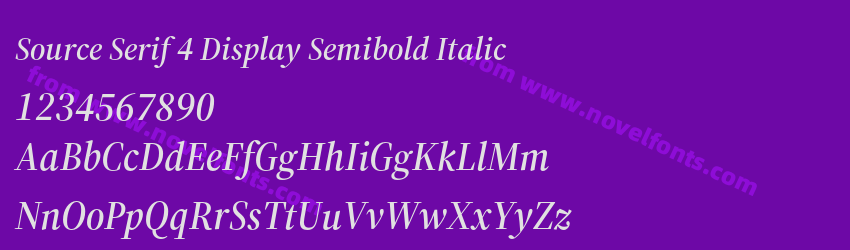 Source Serif 4 Display Semibold ItalicPreview Source Serif 4 Display Semibold ItalicPreview