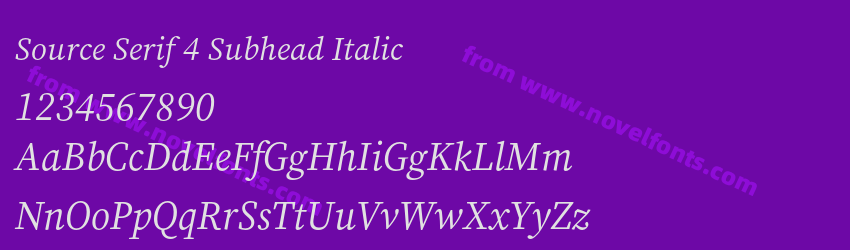 Source Serif 4 Subhead ItalicPreview Source Serif 4 Subhead ItalicPreview
