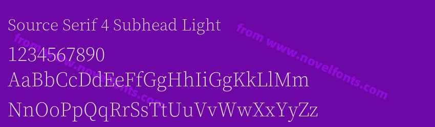 Source Serif 4 Subhead LightPreview