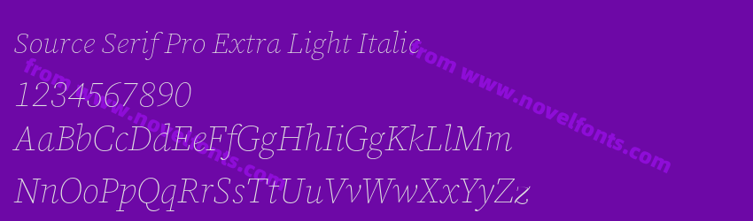 Source Serif Pro Extra Light ItalicPreview Source Serif Pro Extra Light ItalicPreview