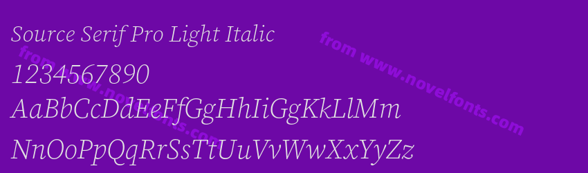 Source Serif Pro Light ItalicPreview Source Serif Pro Light ItalicPreview