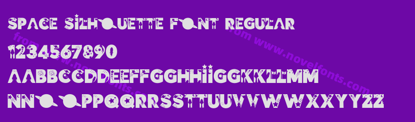 Space Silhouette Font RegularPreview Space Silhouette Font RegularPreview