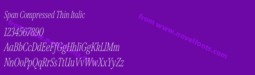 Span Compressed Thin ItalicPreview Span Compressed Thin ItalicPreview