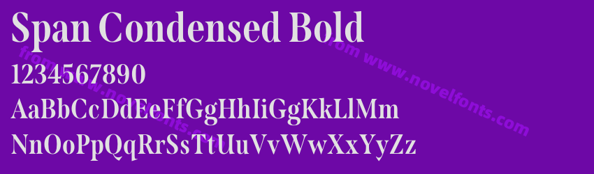 Span Condensed BoldPreview Span Condensed BoldPreview