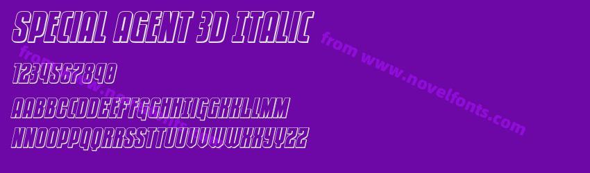Special Agent 3D ItalicPreview Special Agent 3D ItalicPreview