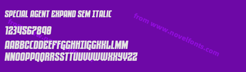Special Agent Expand Sem ItalicPreview Special Agent Expand Sem ItalicPreview