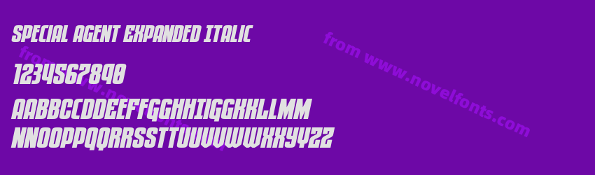 Special Agent Expanded ItalicPreview Special Agent Expanded ItalicPreview