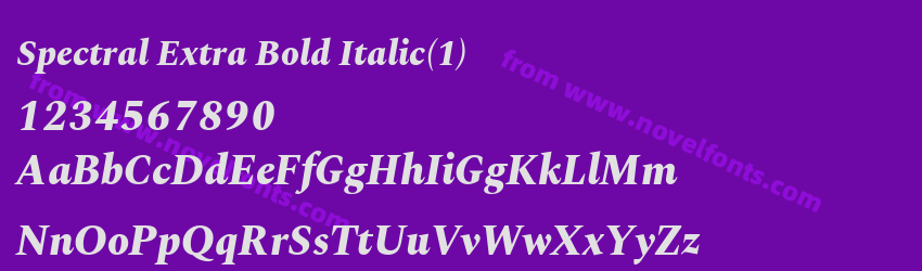 Spectral Extra Bold ItalicPreview Spectral Extra Bold ItalicPreview