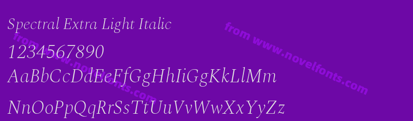 Spectral Extra Light ItalicPreview Spectral Extra Light ItalicPreview