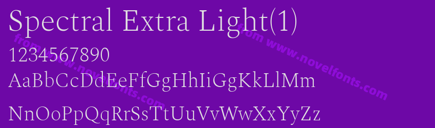 Spectral Extra LightPreview Spectral Extra LightPreview