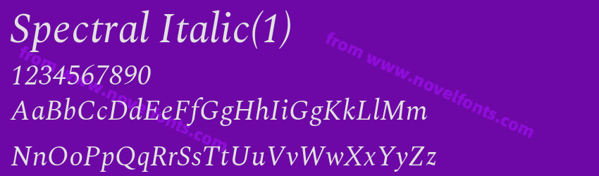 Spectral ItalicPreview Spectral ItalicPreview