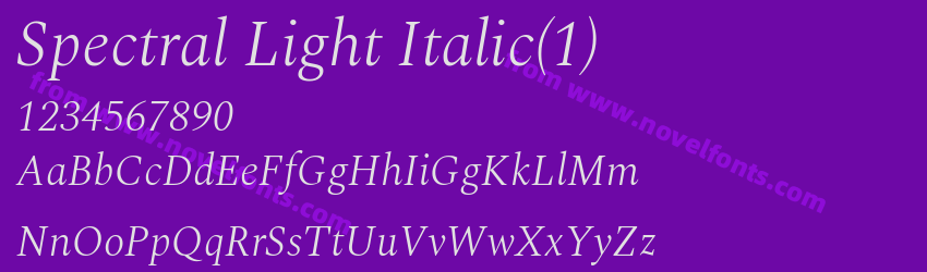 Spectral Light ItalicPreview Spectral Light ItalicPreview