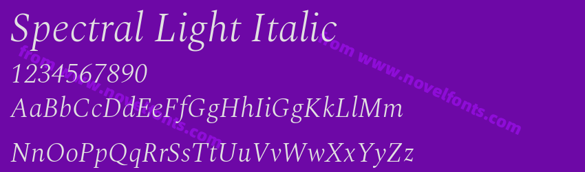 Spectral Light ItalicPreview Spectral Light ItalicPreview