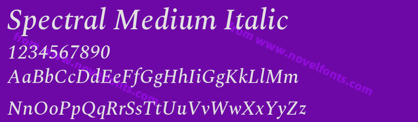 Spectral Medium ItalicPreview Spectral Medium ItalicPreview