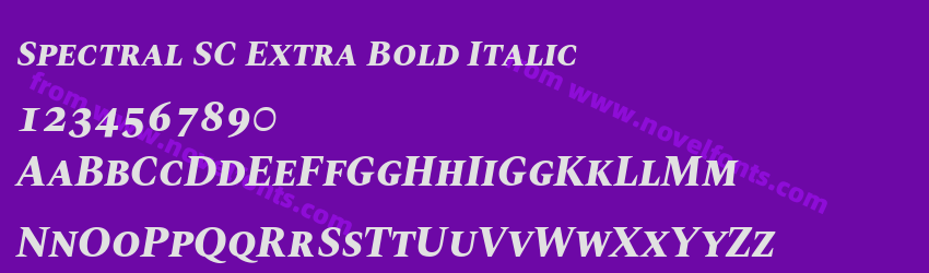 Spectral SC Extra Bold ItalicPreview Spectral SC Extra Bold ItalicPreview