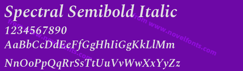 Spectral Semibold ItalicPreview Spectral Semibold ItalicPreview