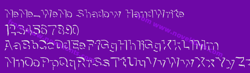 NeNe_WeNo Shadow HandWritePreview